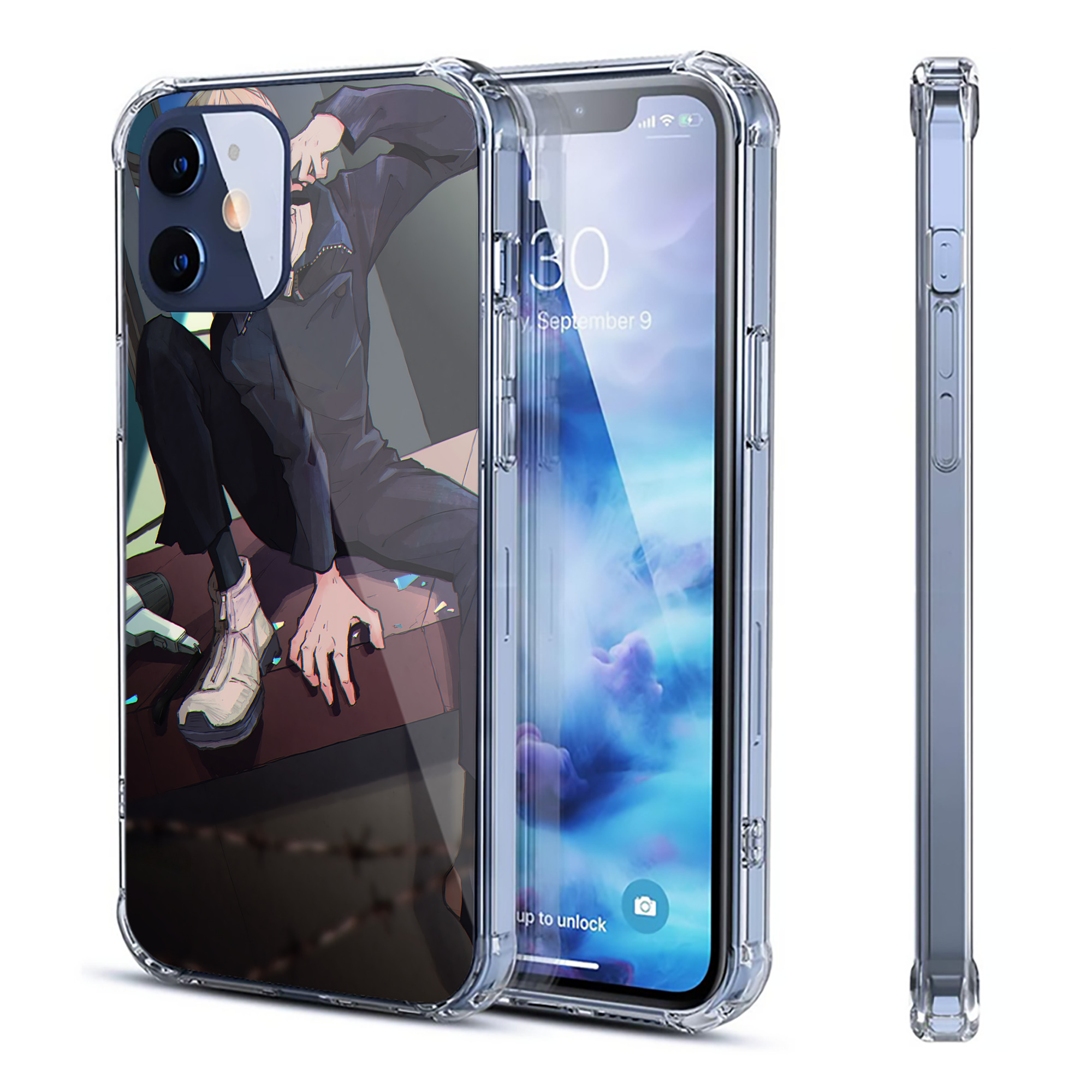 （画像用） 呪術廻戦 Jujutsu Kaisen 【iPhone 12シリーズ対応】透明スマホケース（クリアソフトケース）